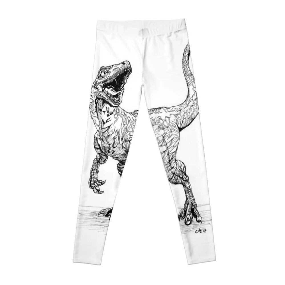 Blue the Raptor - Dinosaur Leggings Women's fitness high waist Sports pants for Womens Leggings