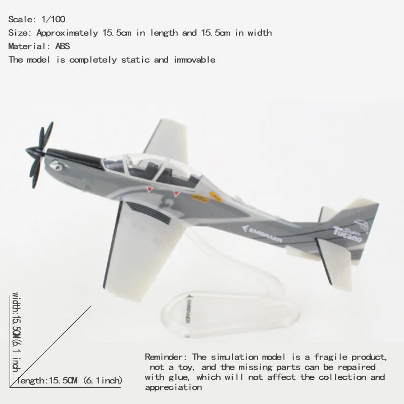 JASON TUTU Embraer A-29 Super Toucan Fighter Aircraft Diecast 1/100 Scale Miniature Planes A29 Airplane Model Dropshipping