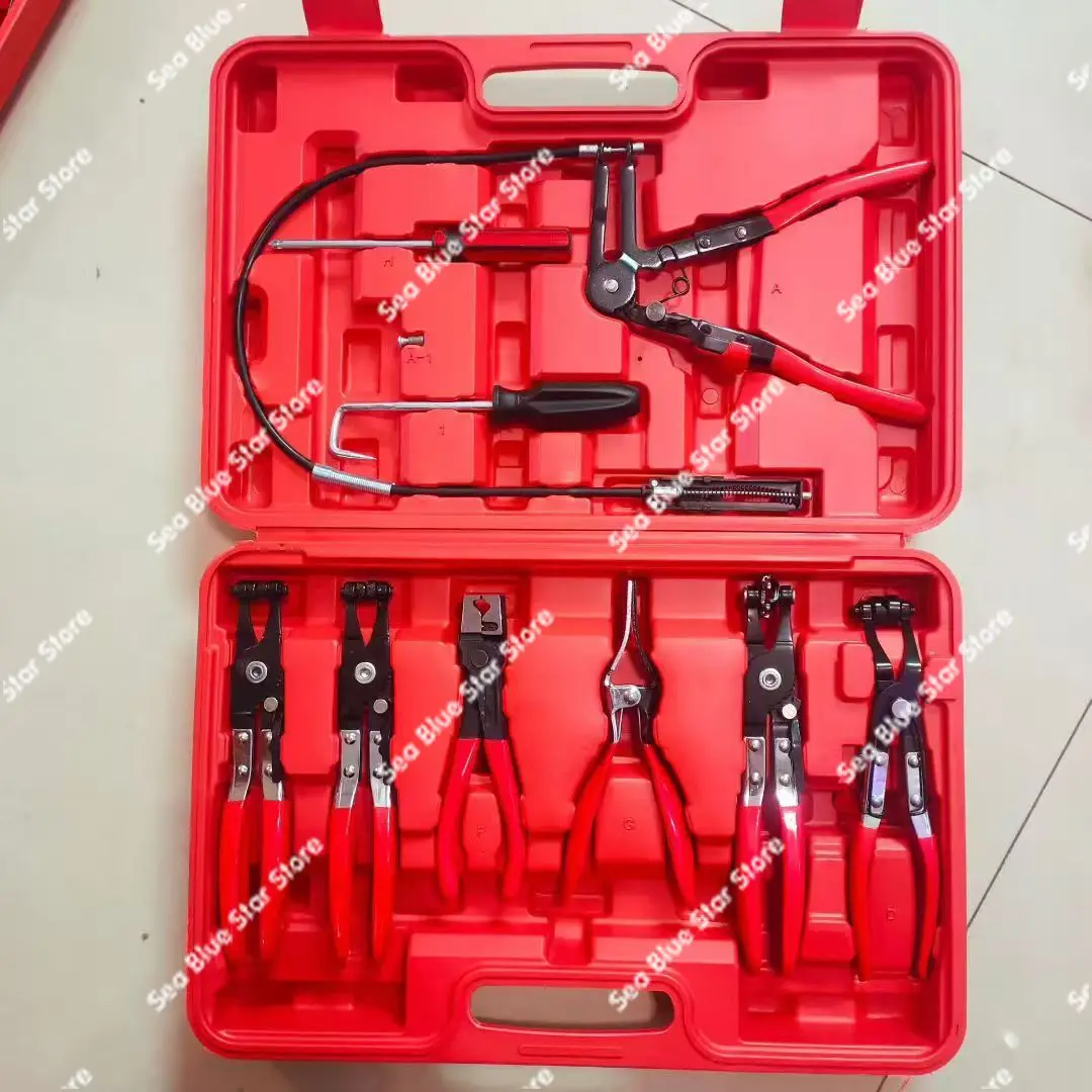 9-Piece Auto Water Pipe Pliers, Straight Throat Tube Bundle Pliers Bending Pliers YouTube Separator Pliers