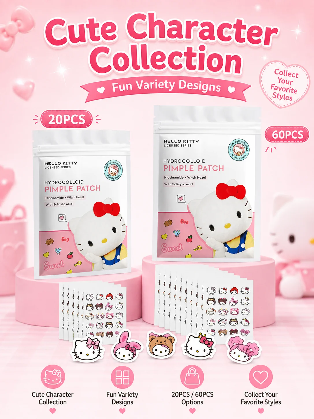แผ่นแปะสิวซานริโอ, สติกเกอร์ปิ - Hydrocolloid Acne Patch บทวิจารณ์และราคา