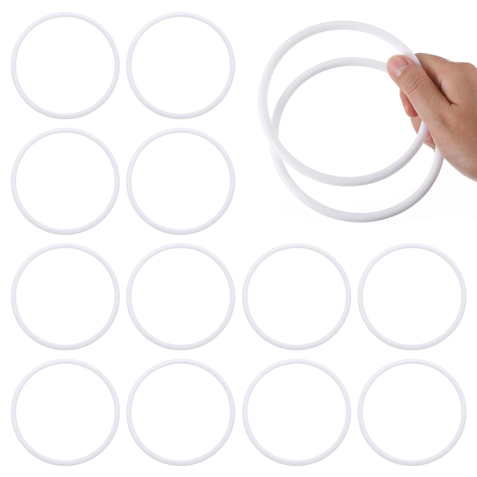 

20Pcs Dreamcatcher Circle Kit 11Cm White Plastic Hoops for DIY Mandalas Wall Hangings Craft Yarn Wrapping Craft Projects