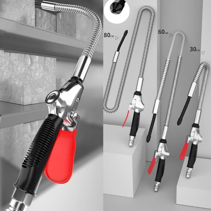 Luftblaspistolen Extensible Düse Pneumatic Compressor Tool Antislip Gummi