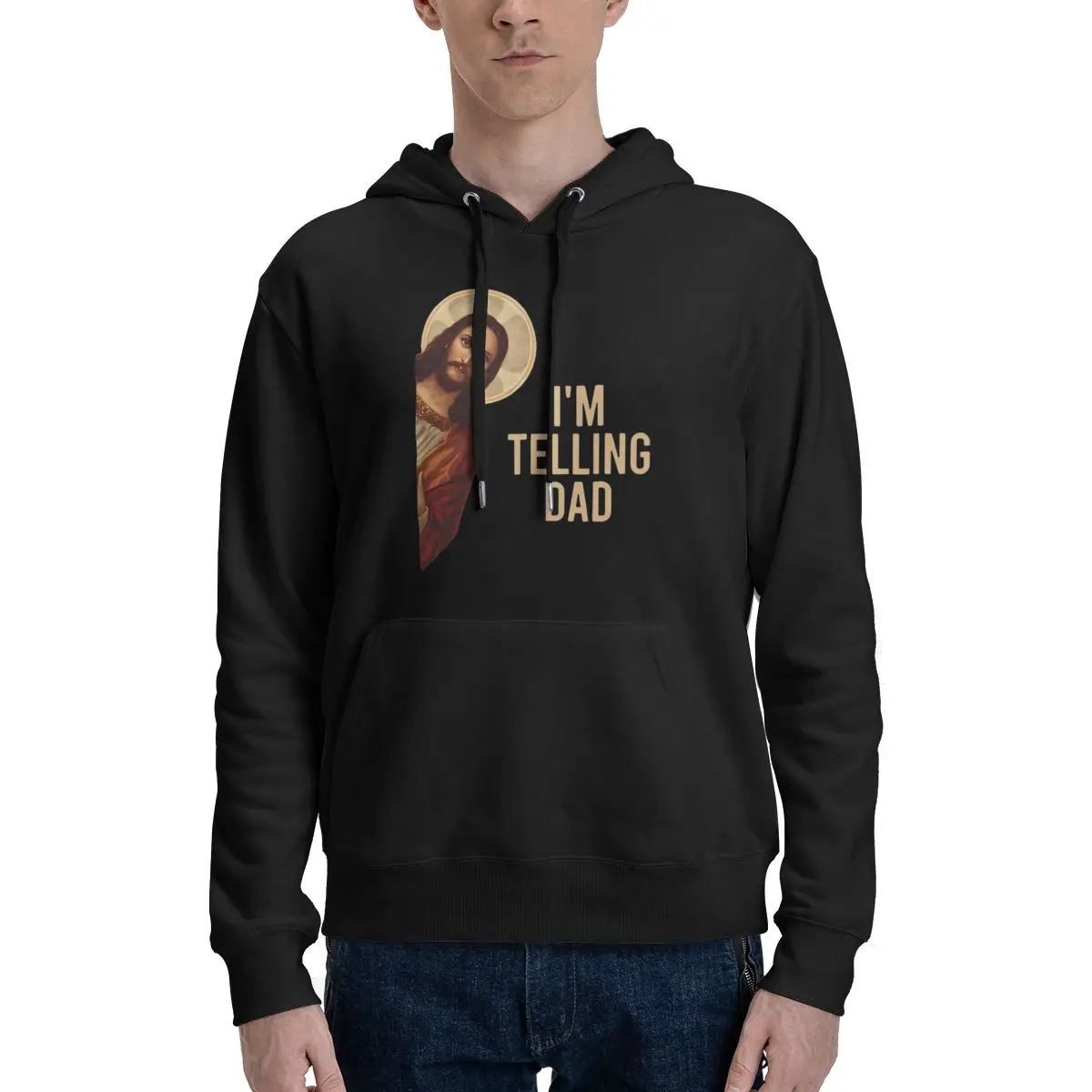 2024 High Quality I'M Telling Dad Jesused Memed Essential Men's Hoodie Medium thickness soft fabric Men's hoodie