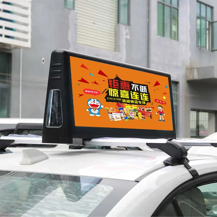 Открытый водонепроницаемый P4 P3 P2.5 высокой яркости на крыше автомобиля светодиодный рекламный экран для такси