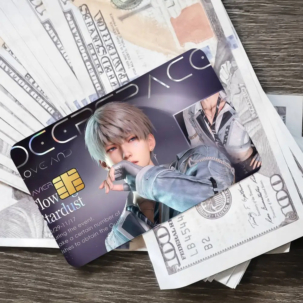 لعبة Love and Deepspace Cool c Bank بطاقات الائتمان حافلة تمرير ملصقات ديكور رائع مقاوم للماء 4 قطع بطاقة #6