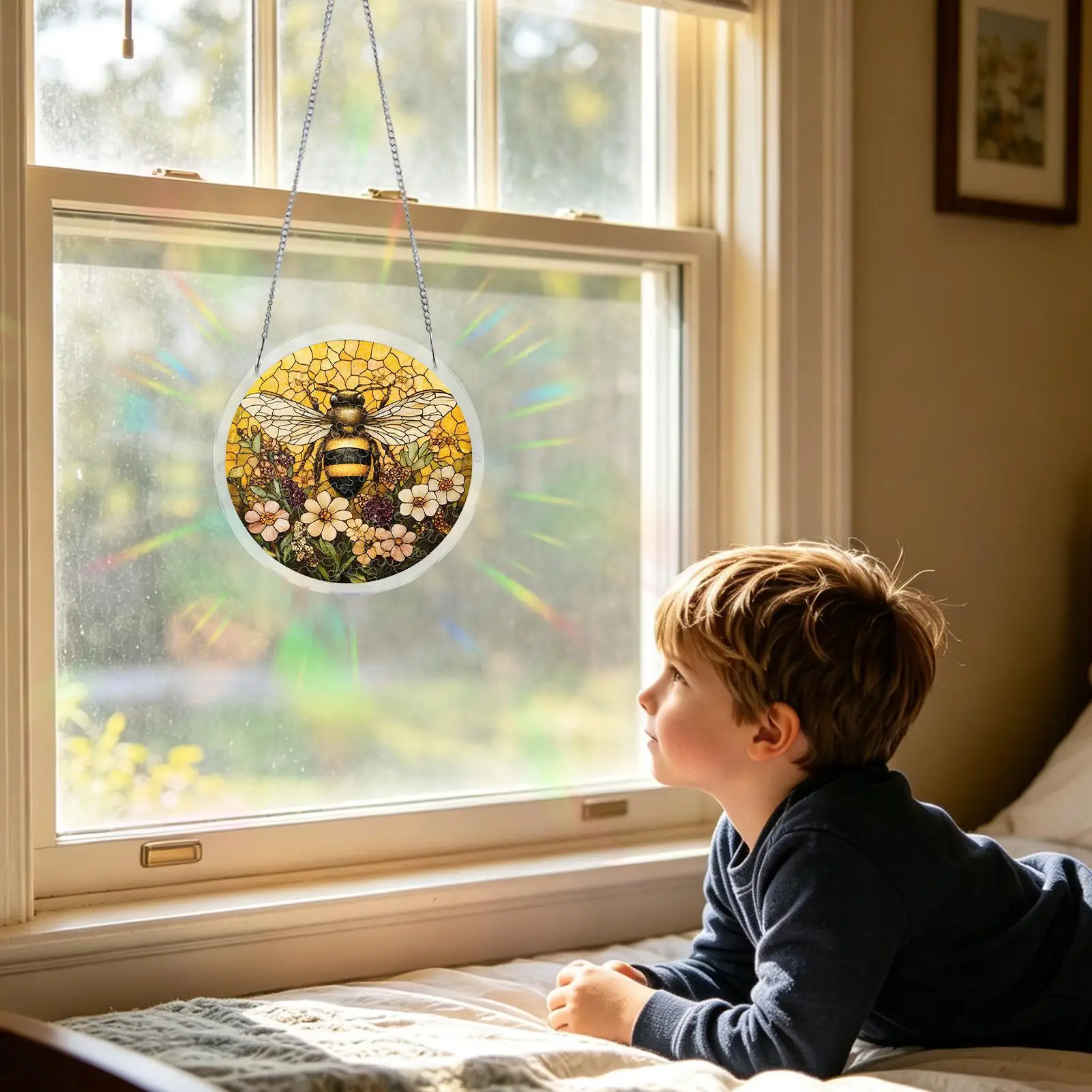 Acrylic Puzzle Suncatcher 2D Acrylic Ornament Garden Butterfly Bird Bee Jigsaw Suncatcher For Adults Apartment Living Room - view 3
