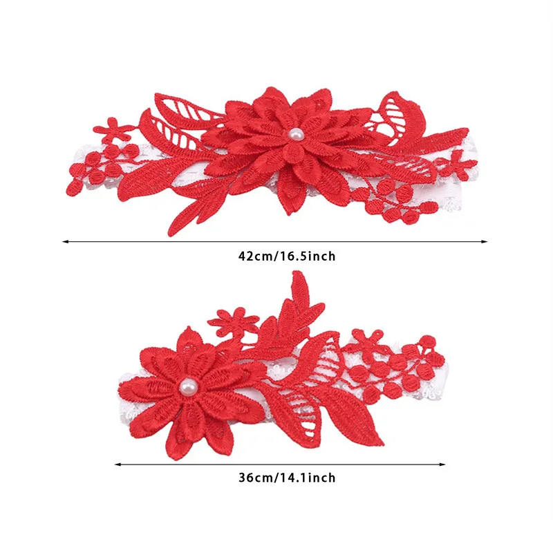 Porte-jarretelles de mariage sexy, accessoires de cosplay de la mariée, nœud papillon, fleur, dentelle, anneau de jambe élastique, jarretière de jambe de patients, lingerie de mode