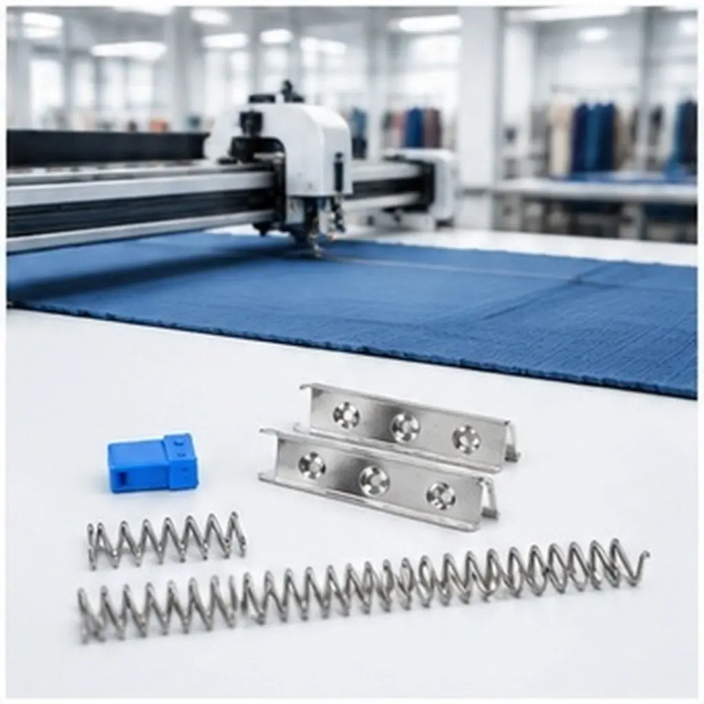 1Set Industrial Fabric Cutter Parts Flat Spring Component Cutting Machine Fixing Bracket Precision Fabric Cutting Guide Support