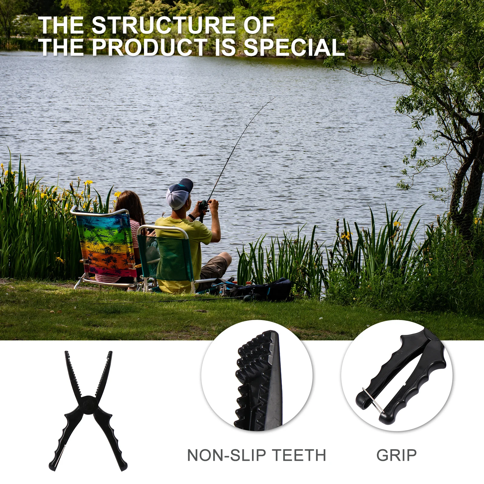 

1Pcs Plastic Fish Gripper Durable Lightweight Fishing Clamp Non-Slip Lip Grip Fishing Tool Outdoor Supplies Plastic Fish Gripper