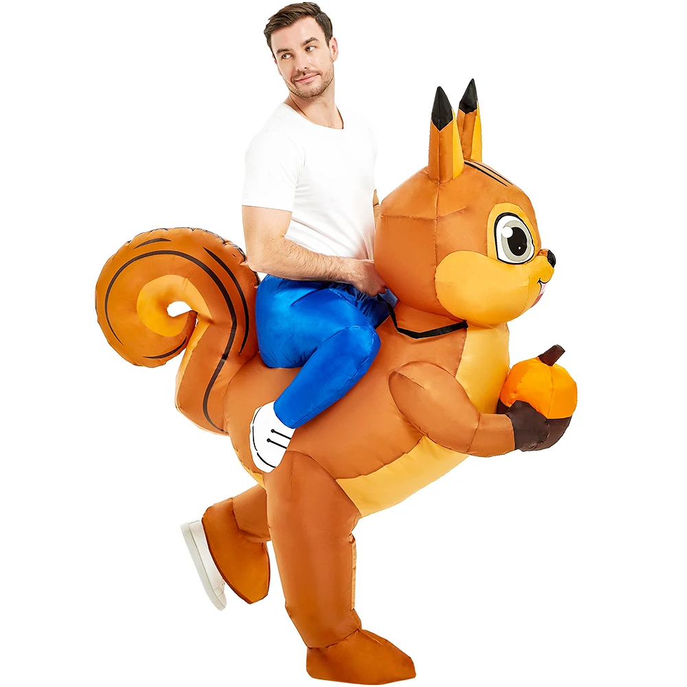 Disfraz inflable de ardillas para adultos, traje inflable divertido para hombres y mujeres, disfraces de Anime para Halloween, Carnaval, animales, Cosplay