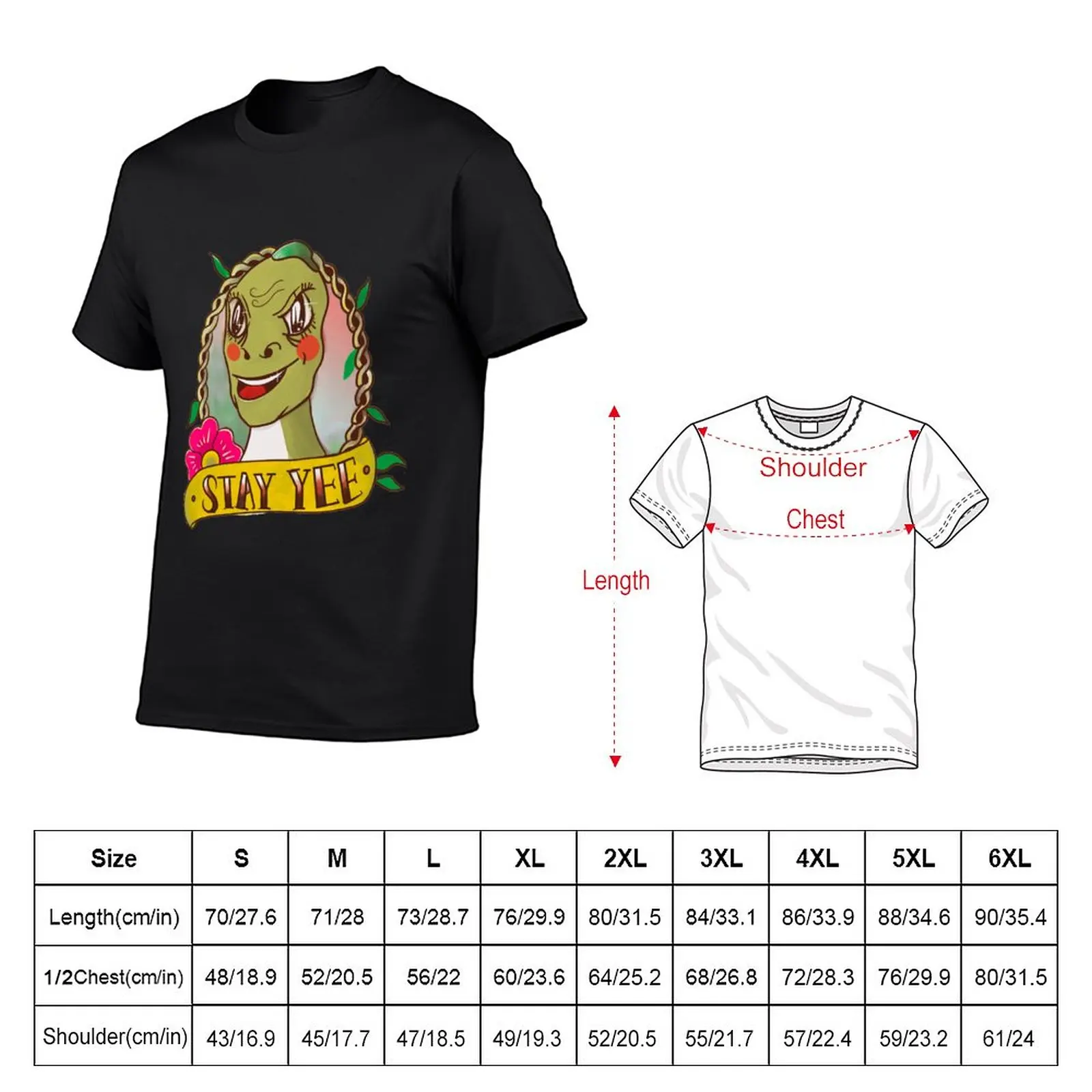 New STAY YEE TEE T-Shirt vintage clothes custom t shirt summer clothes mens t shirts pack