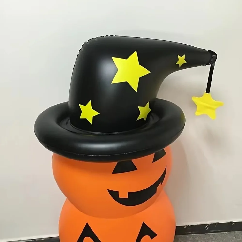 1 Set PVC Halloween Standing Orange Pumpkin, Halloween Inflatable Water-Filled Welcome Decor, Halloween Inflatable Pumpkin Decor
