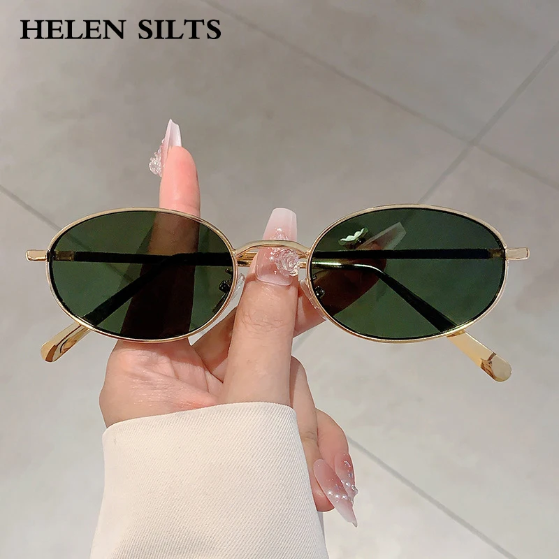 Fashion Oval Sunglasses Men Women Gradient Ocean Lenses Luxury Brand Stylish Shades