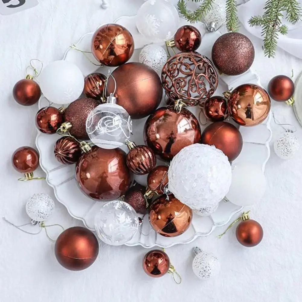 

36pcs 4/6/8cm Christmas Ball set Creative Delicate Christmas Tree Pendant Colorful Painted Hanging Ornament Room