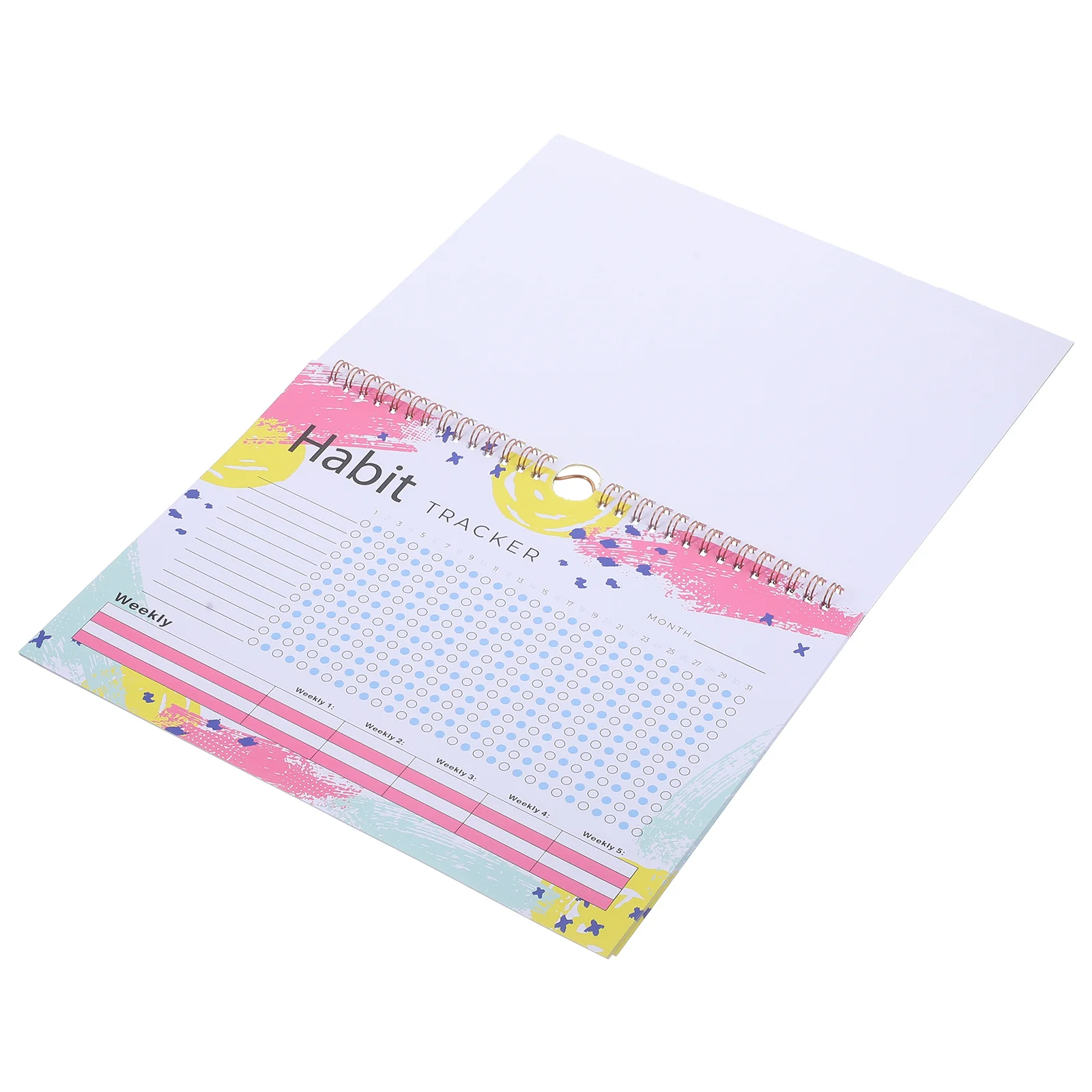 

Spiral Habit Tracker Planner Monthly Goal Tracker Undated Journal Suitable for Students Office Workers Motivational