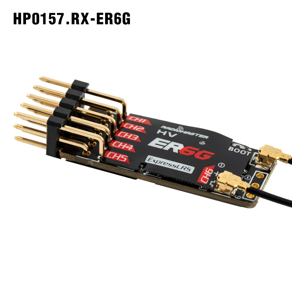 Radiomaster PWM Mini-ontvanger ER4 ER6 ER6G ER6GV ER8 ER8G ER8GV 4-8CH CRSF ExpressLRS 2,4 GHz 100 mw voor RC Vliegtuigen Boot Auto