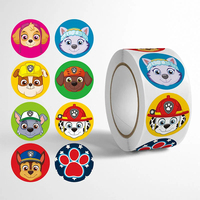 500Pcs/Set Stickers Paw Patrol Cartoon Chase Skye Stickers Cute Kids Stationery School Teacher Supplies Reward Sticker Toys Gift