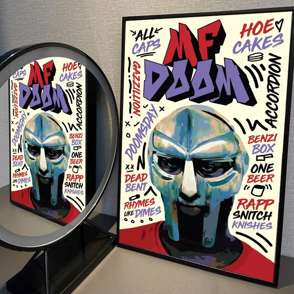 MF Doom الهيب هوب الراب الكلاسيكية خمر الملصقات للماء ورقة ملصق مقهى بار ديكور المنزل #6