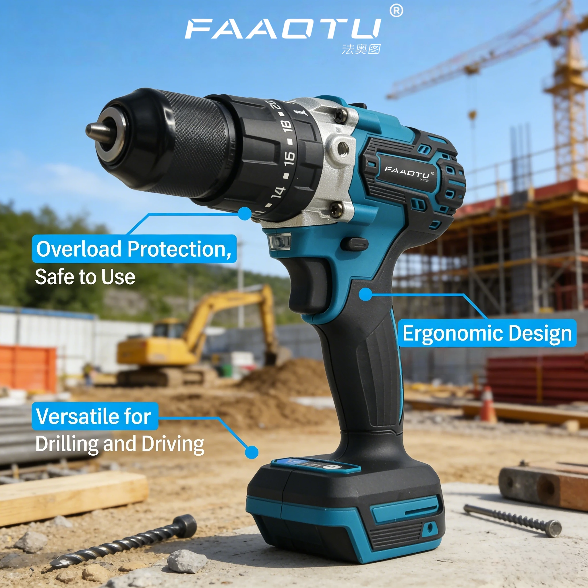 faaotu-487-13-cordless-drill-same-working-performance-as-mt-adjustable-torque-design suitable-for-mt-batteries-no-battery
