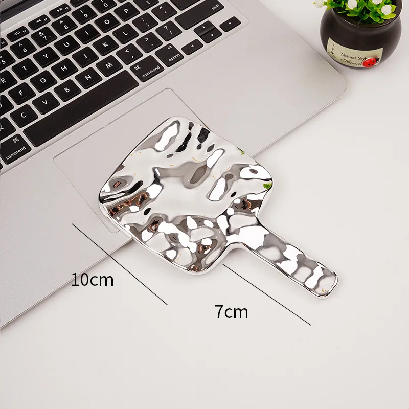 Make-up-Spiegel mit Vintage-Griff, hochauflösende Schönheit, tragbar, quadratische Hand, kleiner Make-up-Spiegel, galvanisierte Make-up-Spiegel