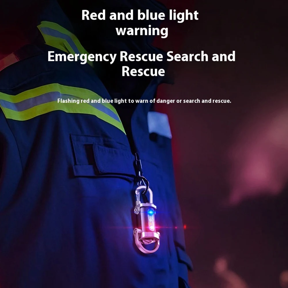 1200LM Super Bright Mini Keyring Torch Type-C Rechargeable Handheld Flashlights Portable LED Key Ring Emergency Lamp For Camping view 3