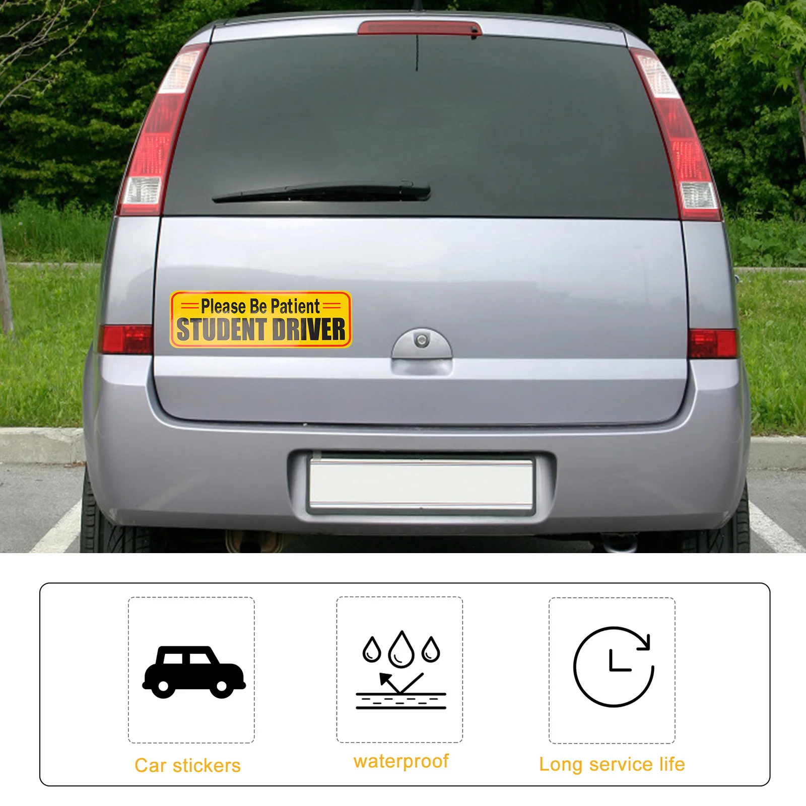 

5Pcs Magnet Reflective Bumper Sticker Car Truck No Fading Easy Remove Safety Sticker