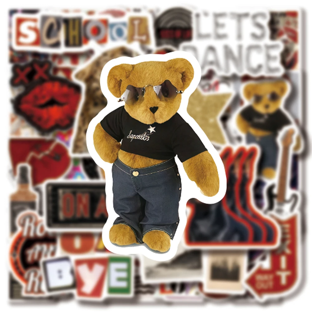 10/30/50 قطعة الرجعية الجمالية وسط المدينة Y2K الفتيات الكتابة على الجدران ملصقات DIY بها بنفسك سجل القصاصات الأمتعة خوذة كمبيوتر محمول كول مقاوم للماء الشارات حزمة