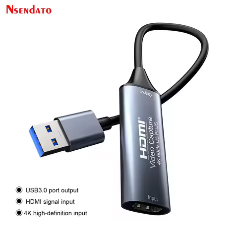 USB 3.0 HDMI Audio Video Mjpeg Capture Card 4K 60Hz USB3.0 HDMI Game Grabber Card Recorder Box For Live Streaming PC TV Monitor