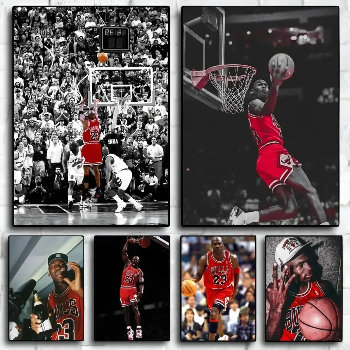 Michael Jordan Waterproof SelfAdhesive Poster  Art Print Wall Decor for Coffee House Bar Room