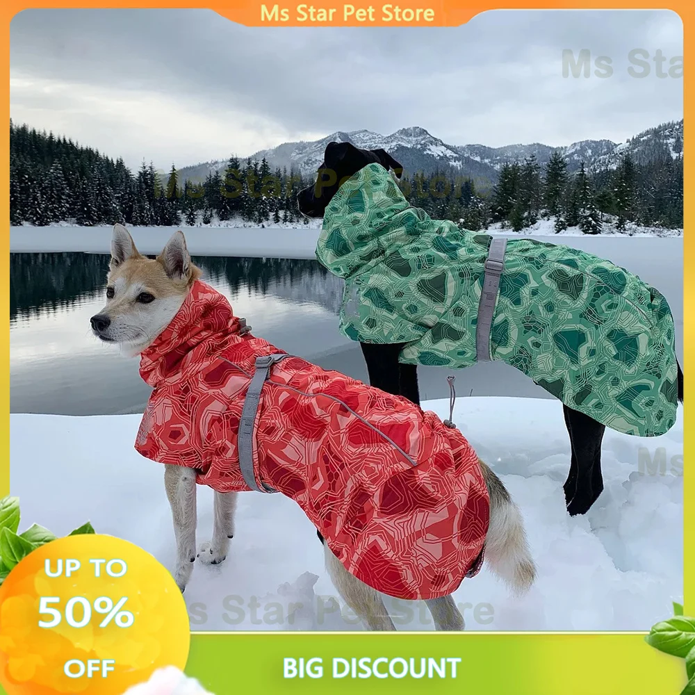 Quilted Cotton Coat for Dogs, Warm and Waterproof,Large Dog,Cold Proof,Snow,Ski,Suits Accessories,High Quality,Autumn and Winter