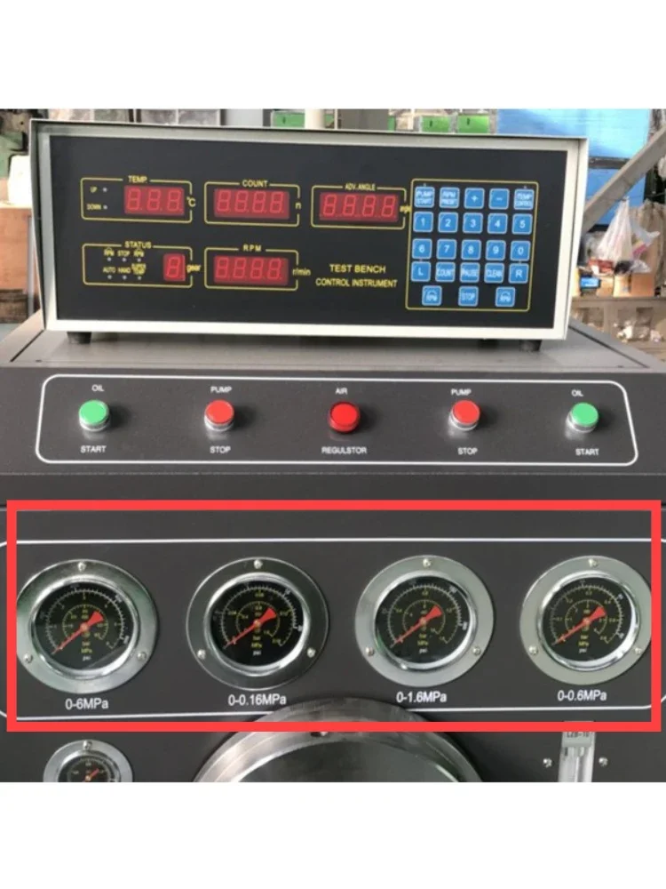 Diesel Test Bench Part Pressure Gauge 0.16mpa 0.25mpa 1.6mpa 6mpa Pump Repair Tool