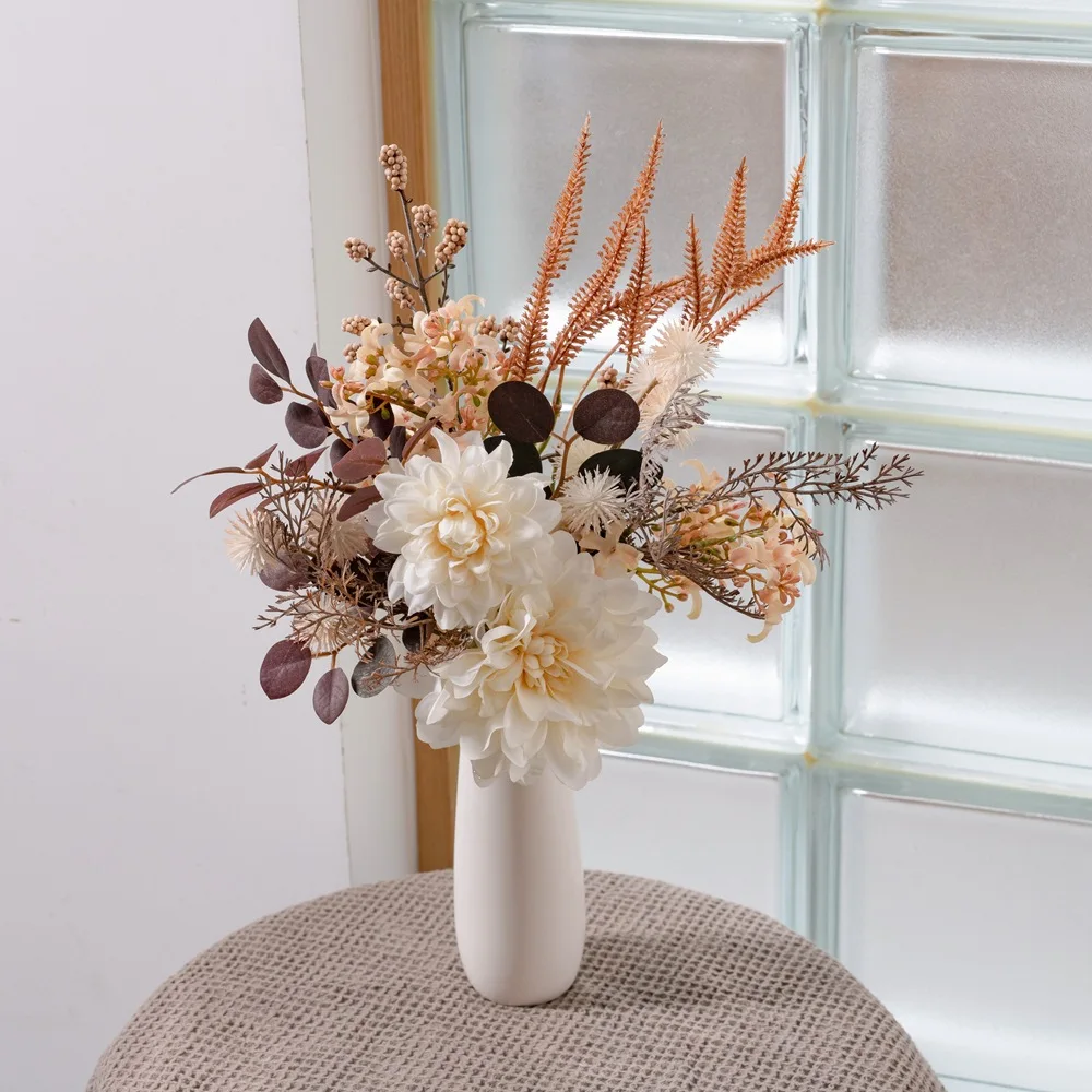 

4Pcs Sunflowers peony Artificial Flowers Fall Summer Decor Fake Fall Flowers Silk Faux Sunflower Bouquet