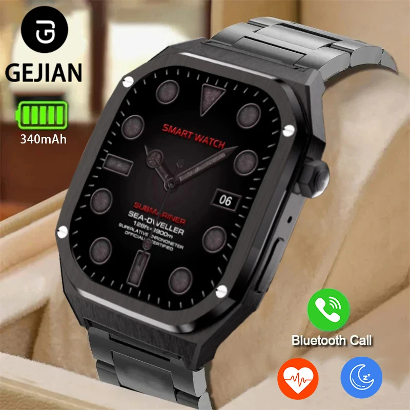 

Новые умные часы GEJIAN 5,2, подключение Bluetooth, вызов, 1,952-дюймовый AMOLED-экран, функция подсчета шагов, спортивные часы на открытом воздухе