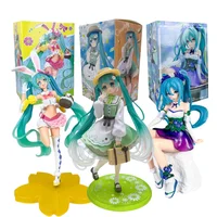 23CM Hatsune Miku Anime Figure Kawaii Pvc Model Doll Action Figurals Rabbit ears Collect ornaments Christmas Toys Gifts