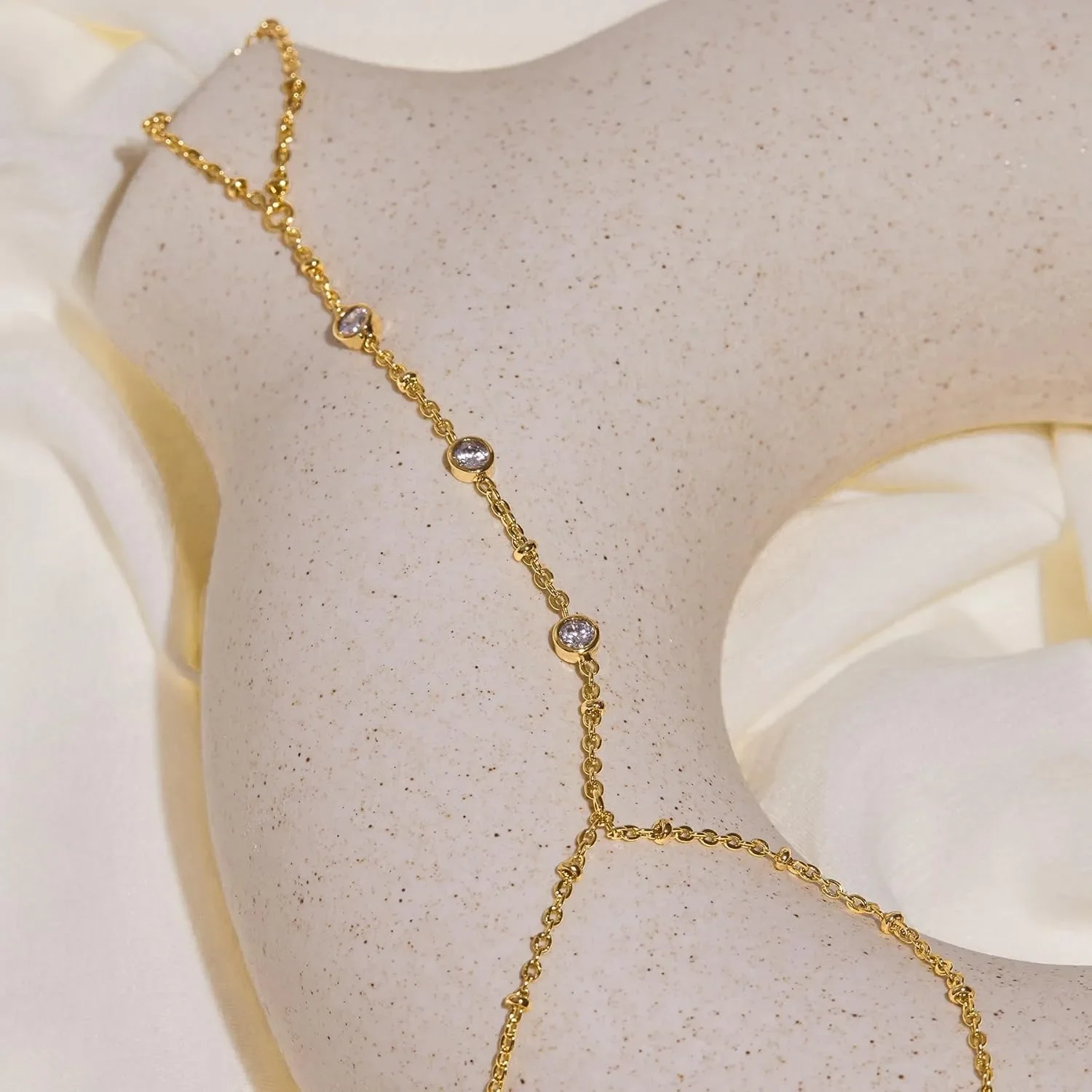 Gold Hand Chain for Women Gold Plated Bracelets for Women Silver Bracelets Hand Chain, Silver Jewelry Gifts for Women Christmas