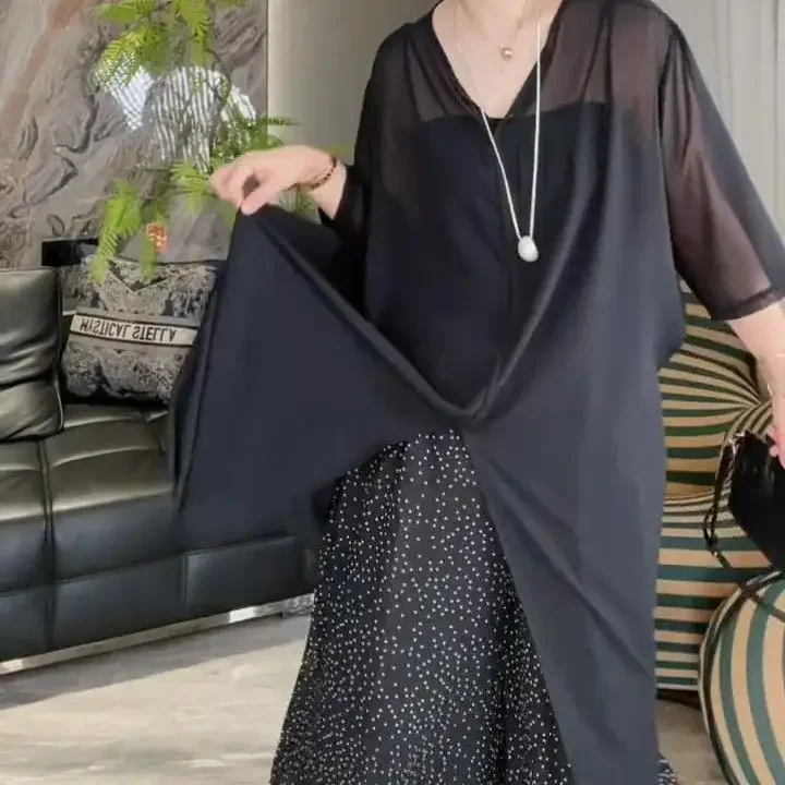 Camisa de gasa con estampado floral, estilo francés, manga larga holgada de verano