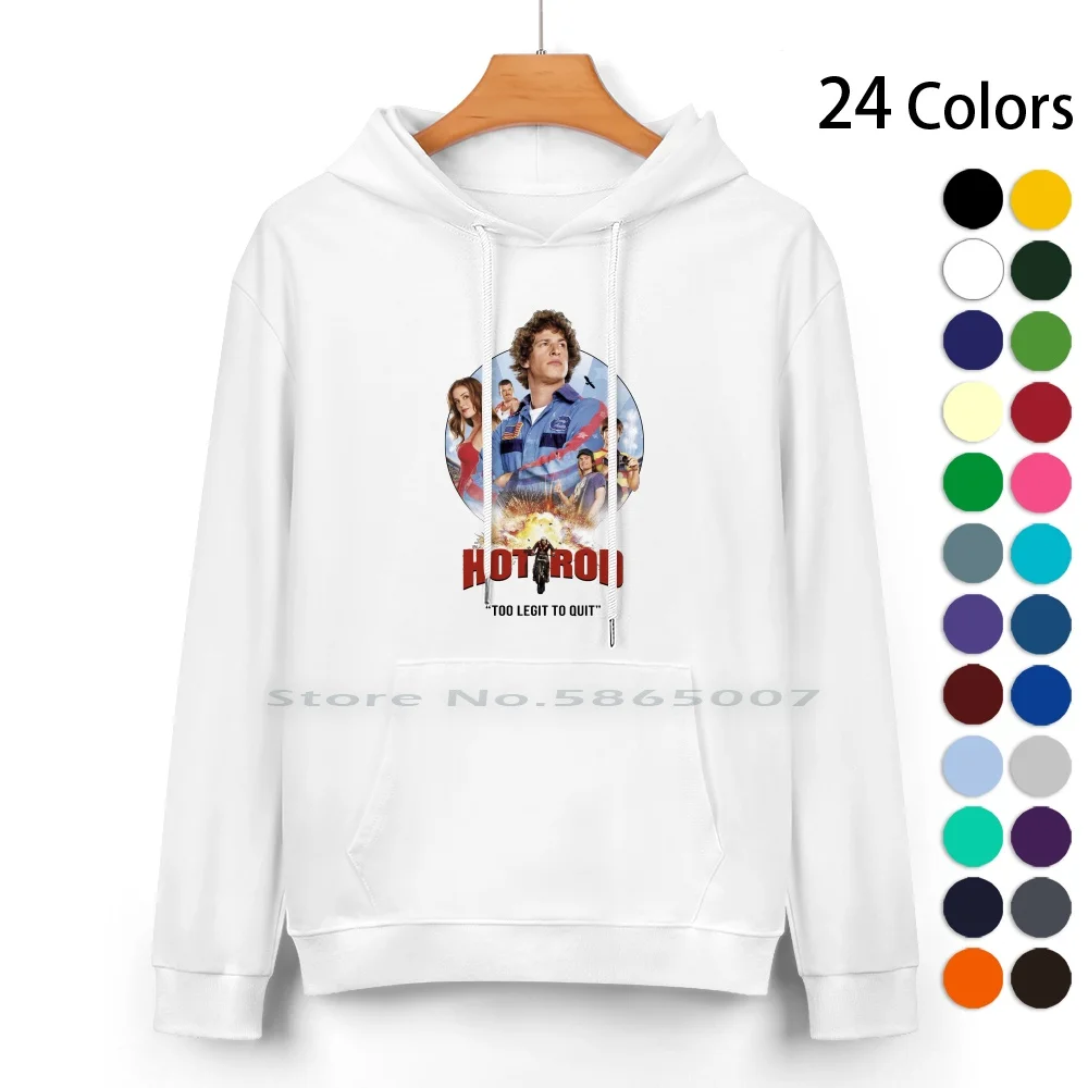 Hot Rod Movie Andy Samberg Pure Cotton Hoodie Sweater 24 Colors Hot Rod Andy Samberg Funny Race Racing Ricky Bobby Movies