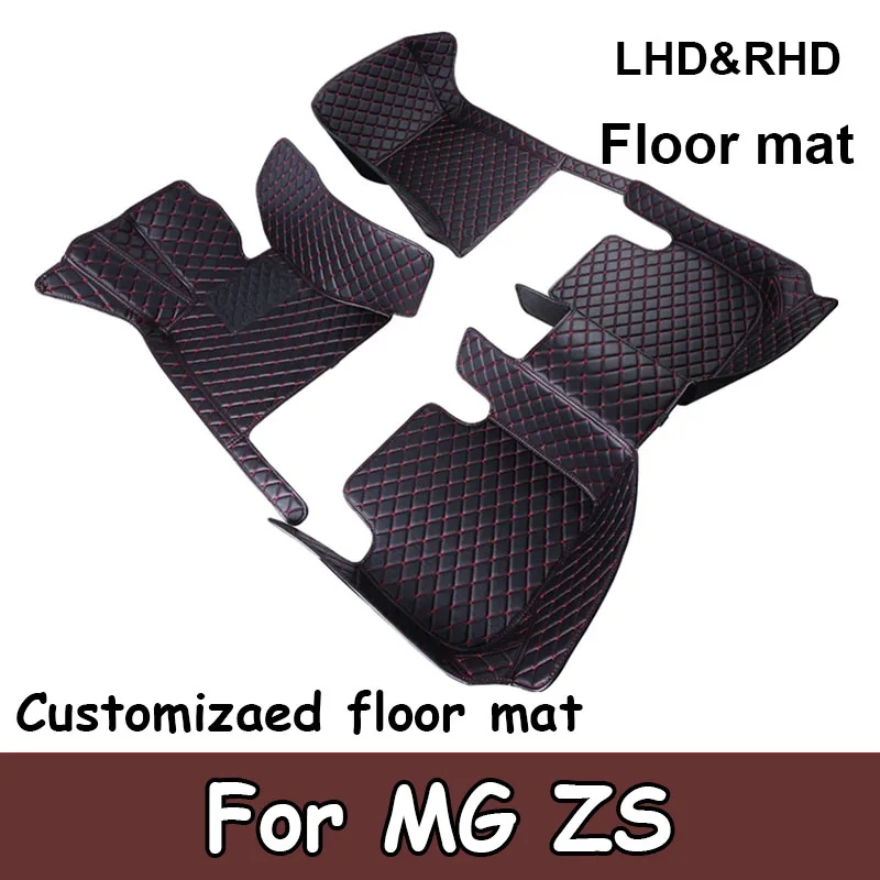 Non-hybrid Car Mats For MG ZS ZX ZST Astor ZS11 Crossover 2018~2022 Waterproof Floor Mats Push Button handbrake Car Accessories