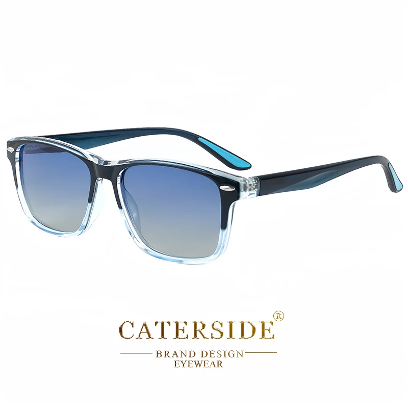 CATERSIDE Neue Polarisierte Sonnenbrille für Herren TR90 Quadratisch Ultraleicht Modische Sonnenbrille für Damen Marken-Fahrbrille Party-Brille Geschenkset – Detail 11