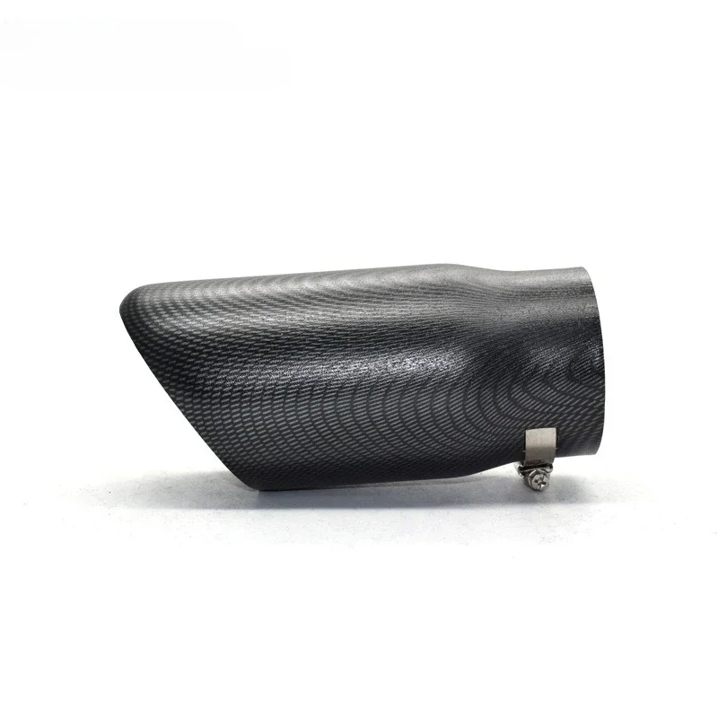 Accessories and ToolsCar Modification Exhaust Pipe Muffler Carbon Pattern Black Tailpipe Welding Free Aluminum Tailpipe Decorati