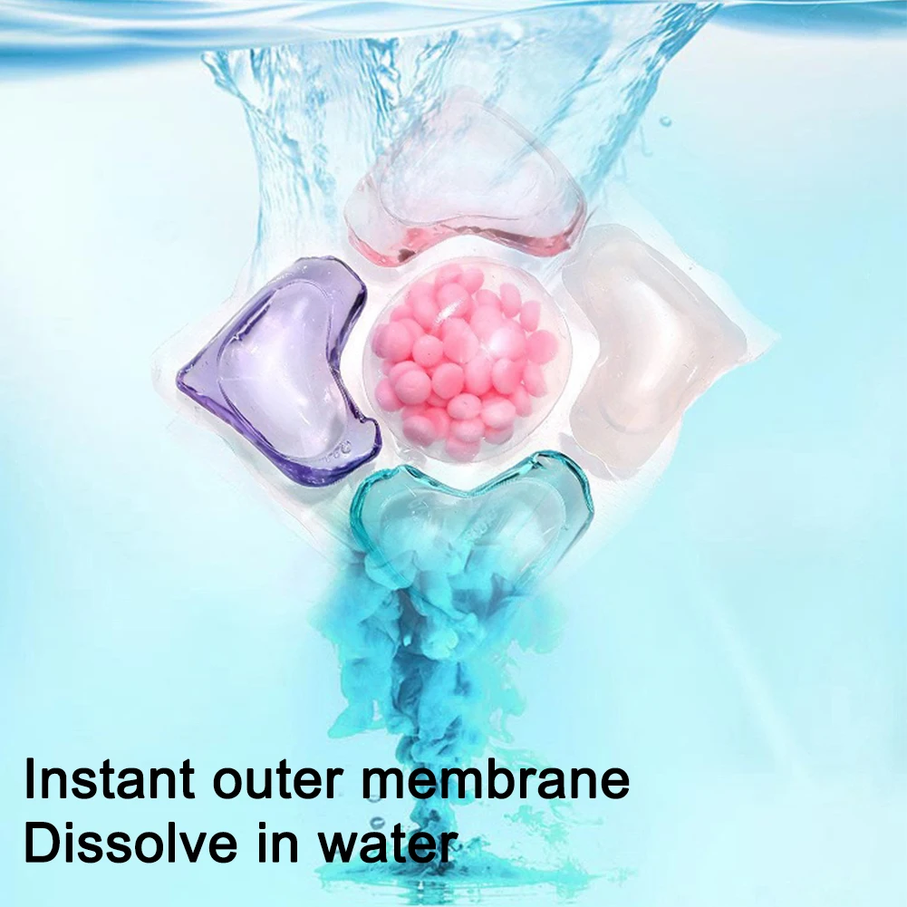 

50Pcs Laundry Detergent Box 5 in 1 Laundry Beads Laundry Aroma Liquid Capsule Ball Apartment University Dormitory Necessities
