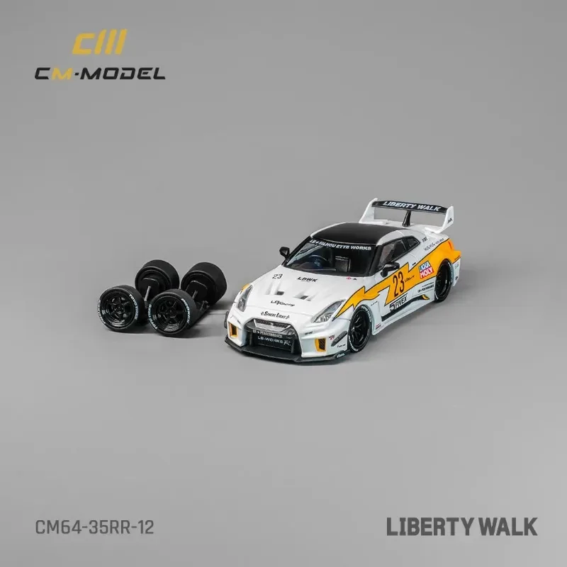 CM 1/64 Nissan LBWK GTR 35RR Silhouette #23 lega giocattolo veicolo a motore Diecast modello in metallo regali