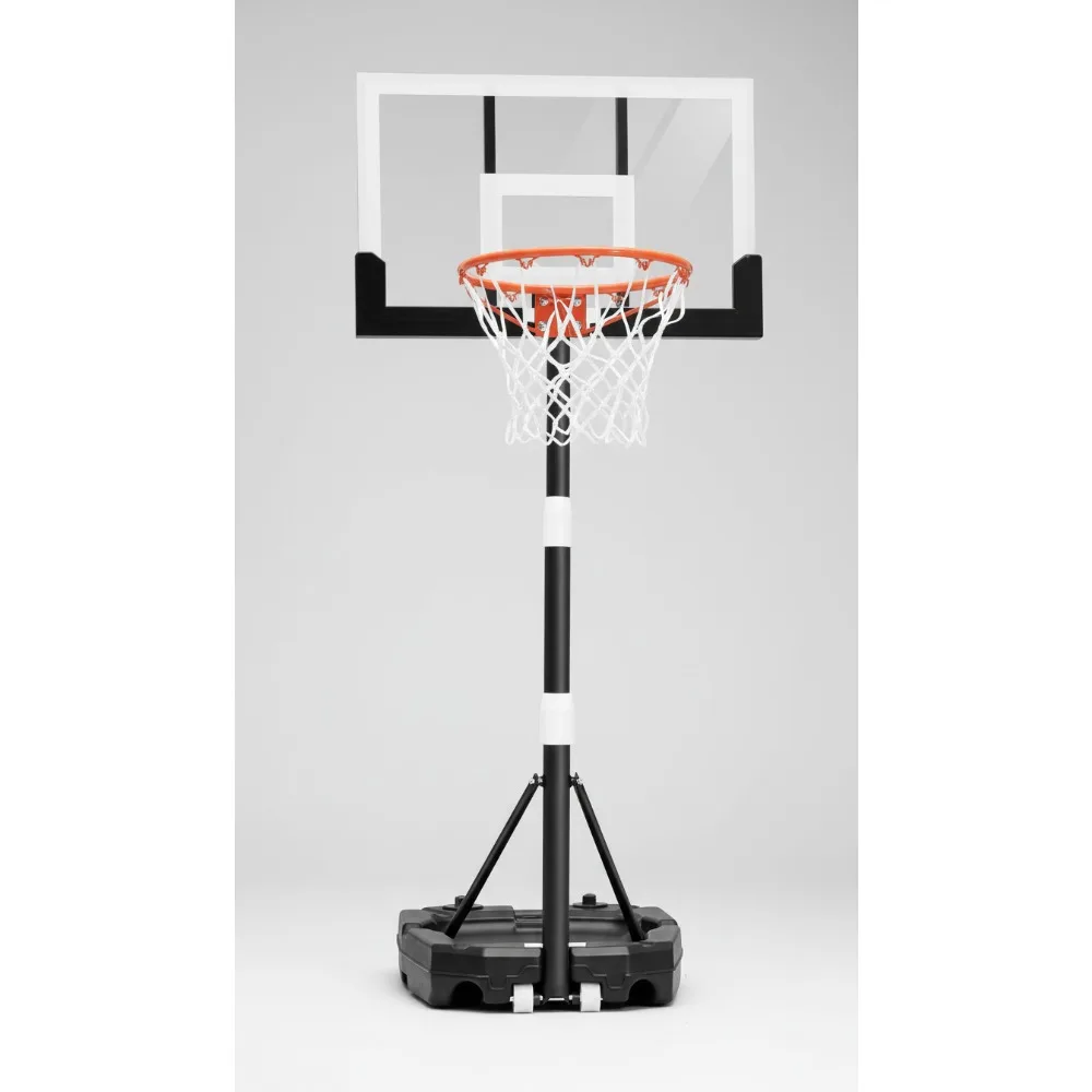 

Adjustable Height Kids Basketball Hoop 29in Backboard, 3.2-7.2FT Poolside Indoor Outdoor Play for Children Adults