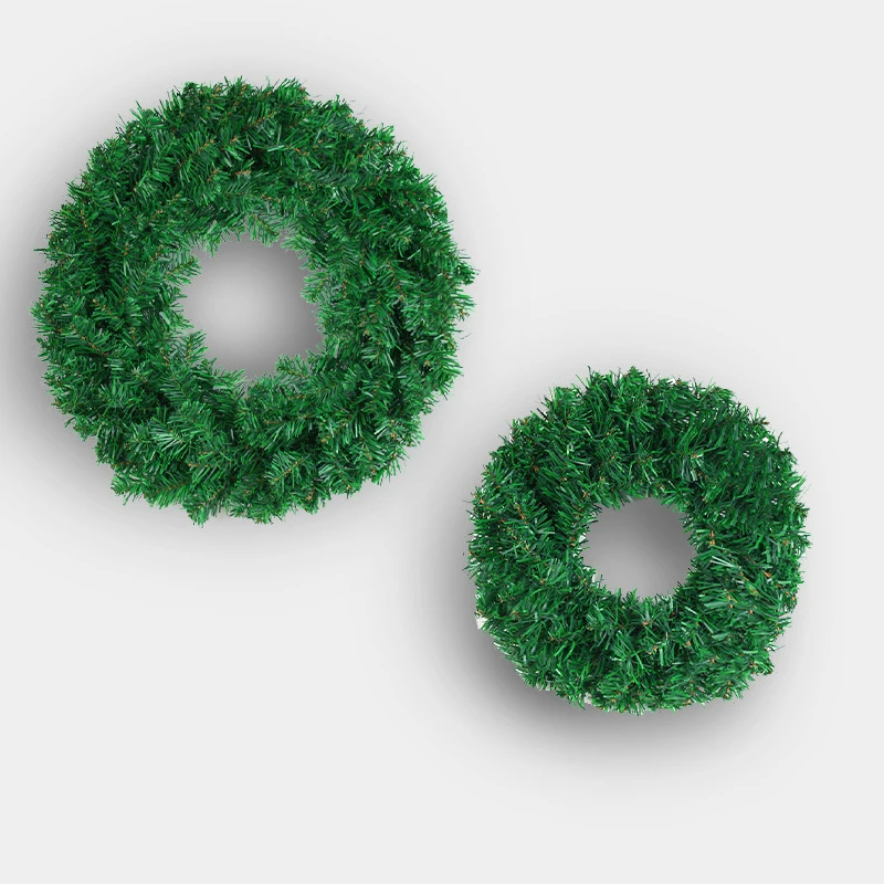 30/40cm Artificial Green Wreath PVC Wall Wreaths Seasonal Home The Wreath Christmas Ribbon Wreath Front Door Fall Wreaths