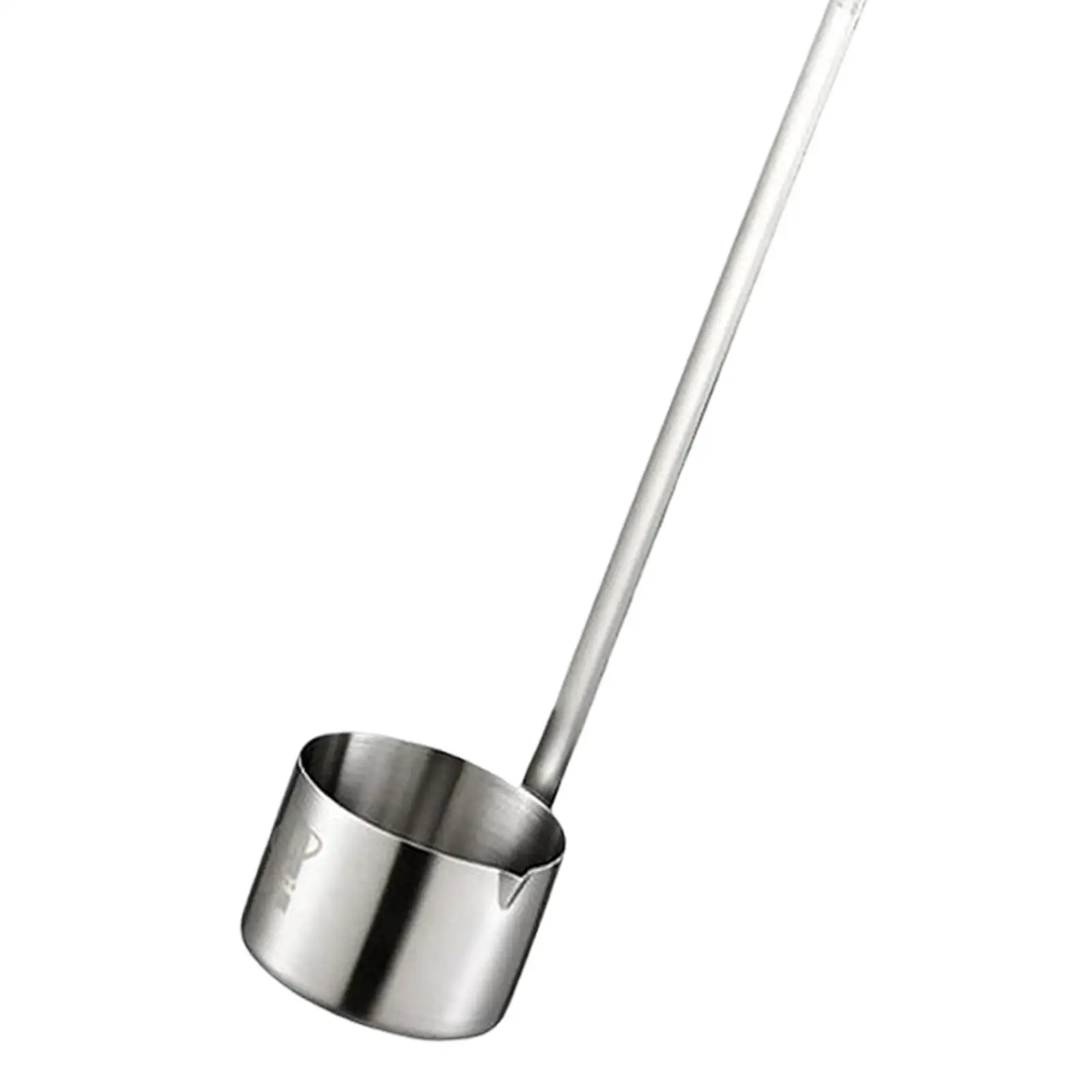 Flat Bottom Ladle Professional Soup Spoon Stainless Steel Kitchen Utensil for Pouring Sauce and Stew