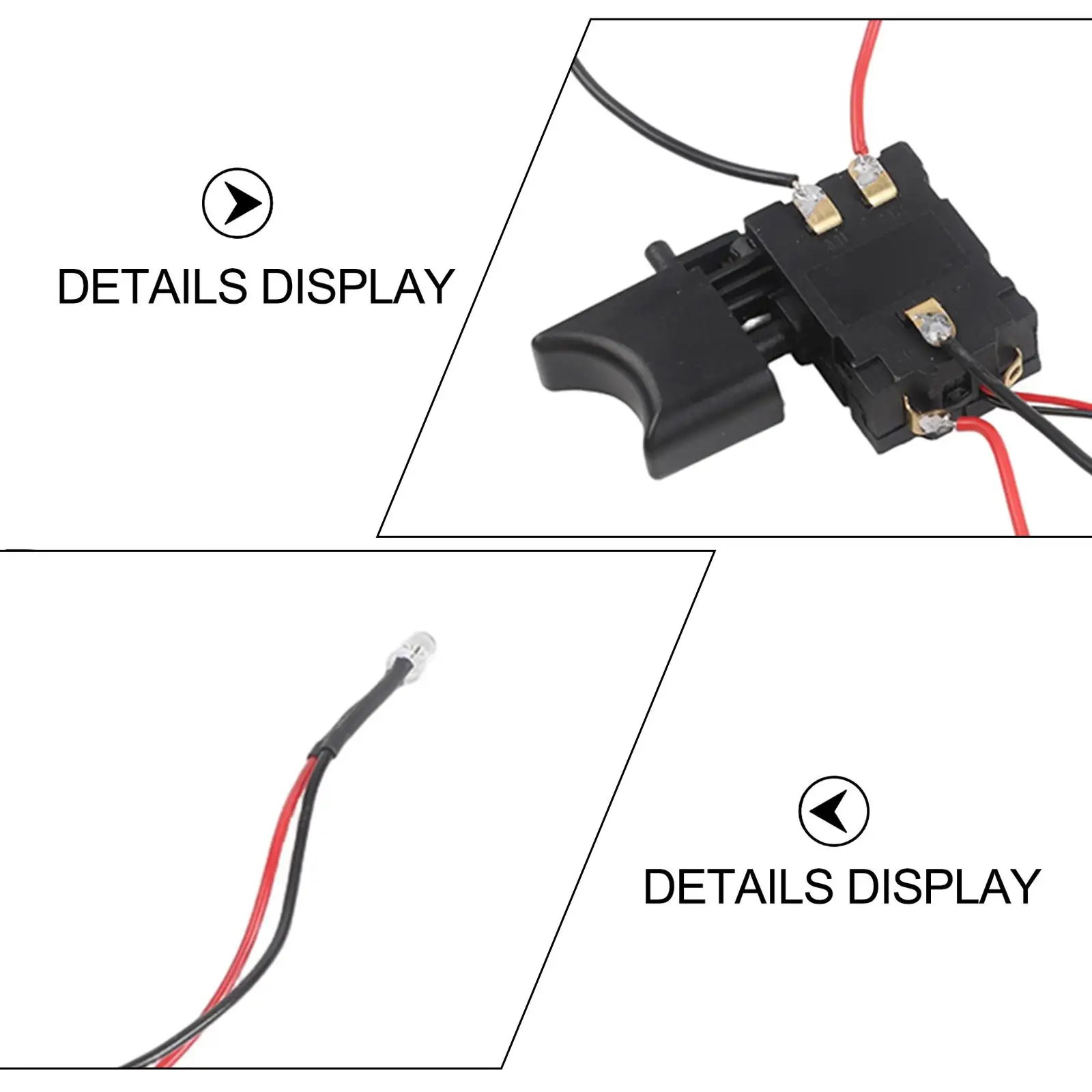 

Беспроводной переключатель управления дрелью, электрический триггерный выключатель 16А для гайковертов, триггерный выключатель для электроинструментов, 7.2-24В постоянного тока