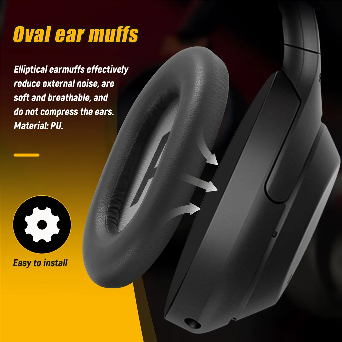 #954P Ear Pads Headband Ear Cushion Ear Cups Ear Cover Replacement for Plantronics Backbeat Pro 2 SE 8200UC Headphones (Brown)