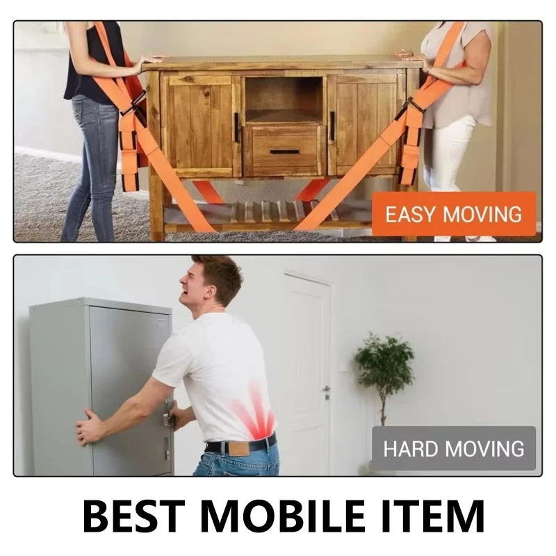 The Strap-Type Lifting Belt Is Adjustable And Suitable For Moving Heavy Items Such As Sofas, Mattresses, Refrigerators, Etc