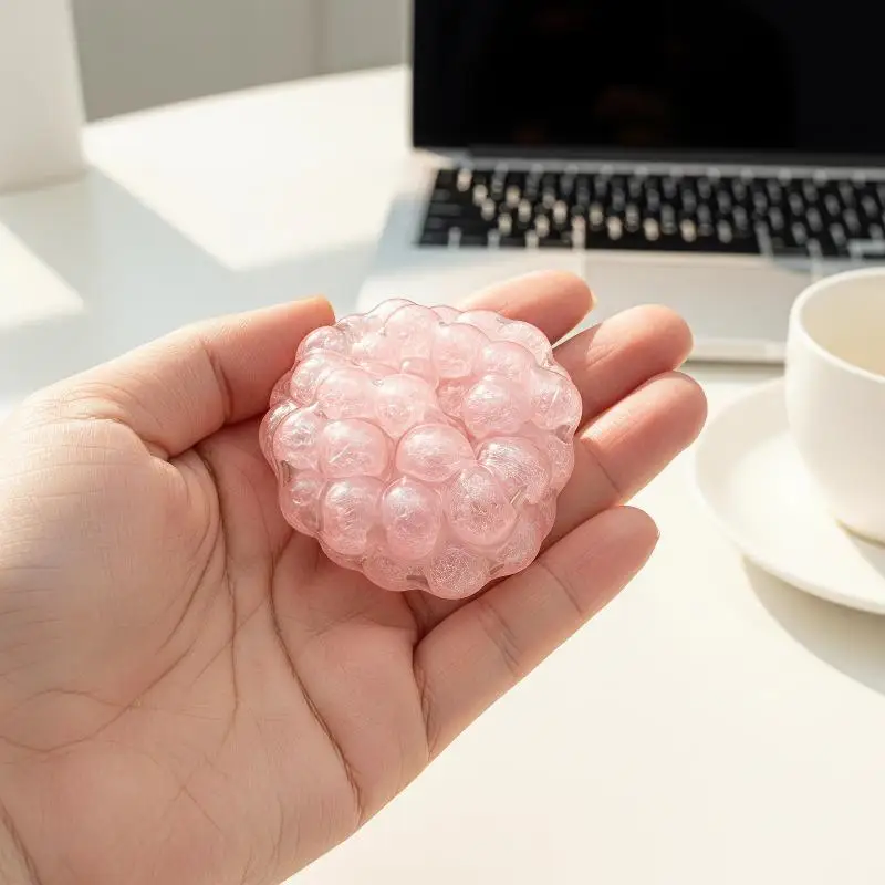 1PC Shapeable Pearl Burst Beads Stress Ball Noisy Desktop Soothing Squeezing Crunchy Gifts For Children And Adults