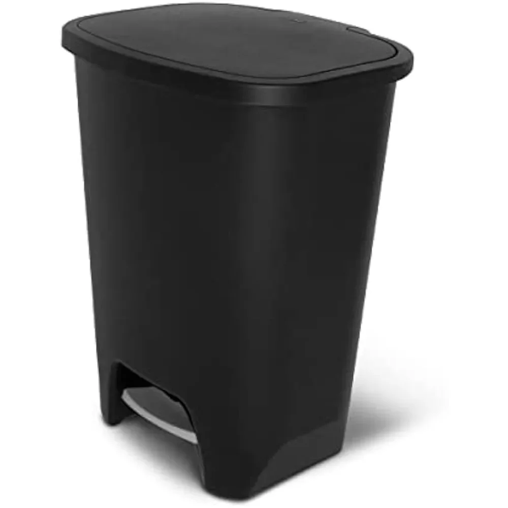 

20 Gallon Trash Can - Bin With Odor Protection of Lid - Hands Free With Step On Foot Pedal and Garbage Bag Rings Kitchen Tools